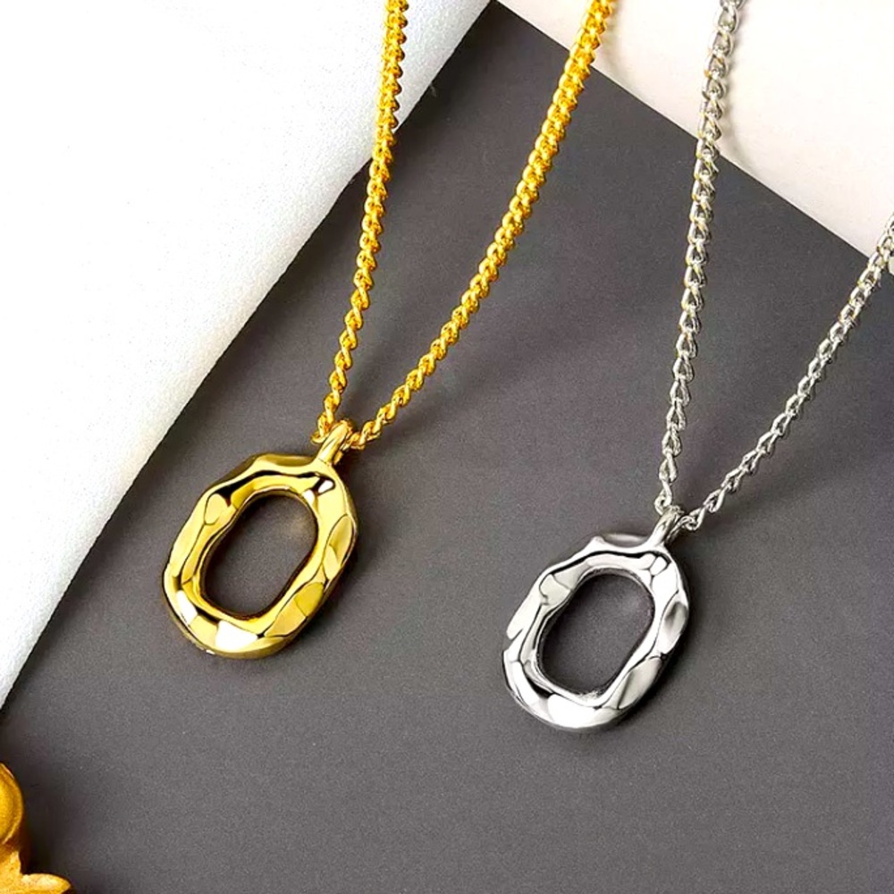 Simple Elegant Gold Silver Plated Necklace - Picture 1 of 6